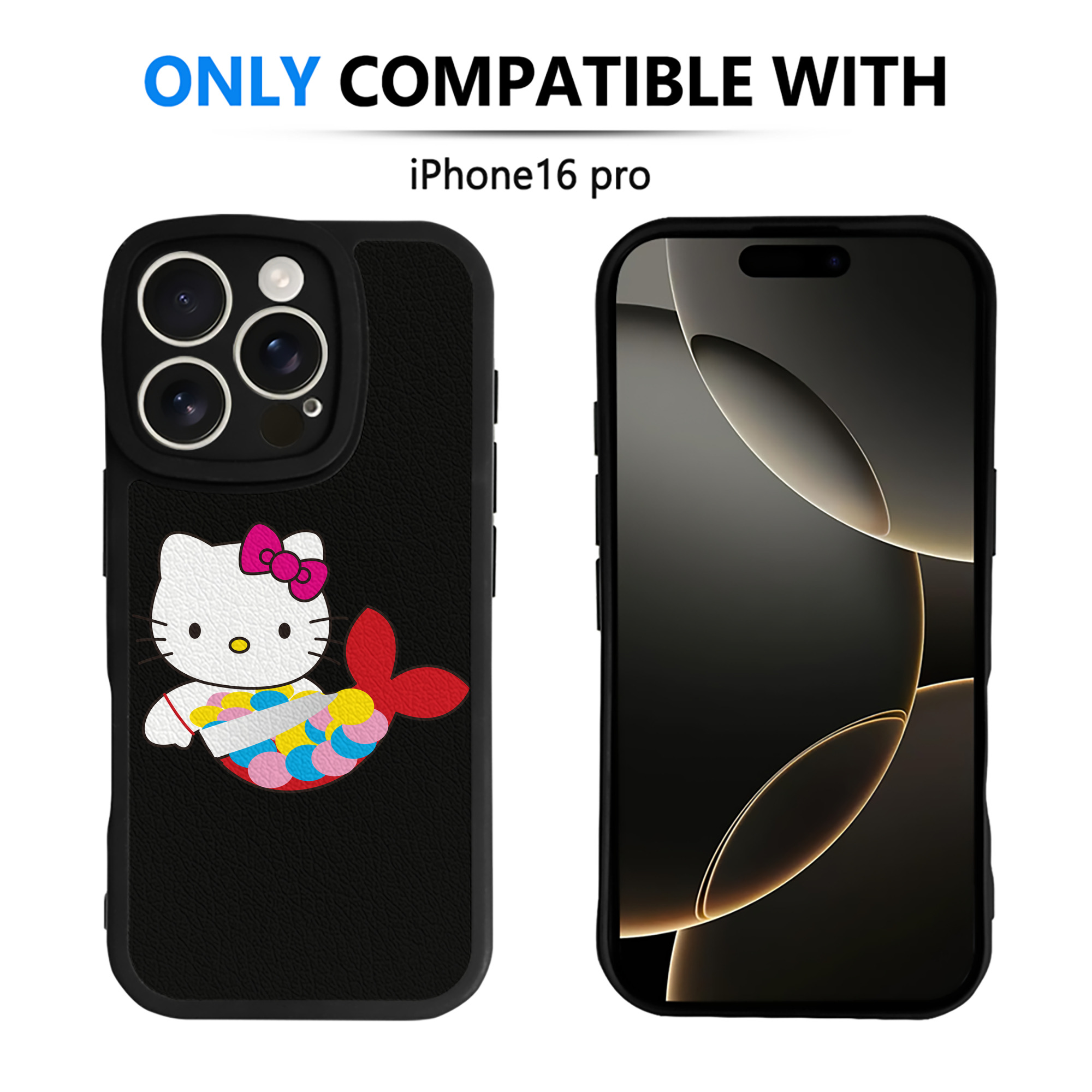 （画像用） Hello Kitty ハローキティ 【iPhone 16シリーズ対応】シリコンスマホケース（レザー調） 材質：シリコン